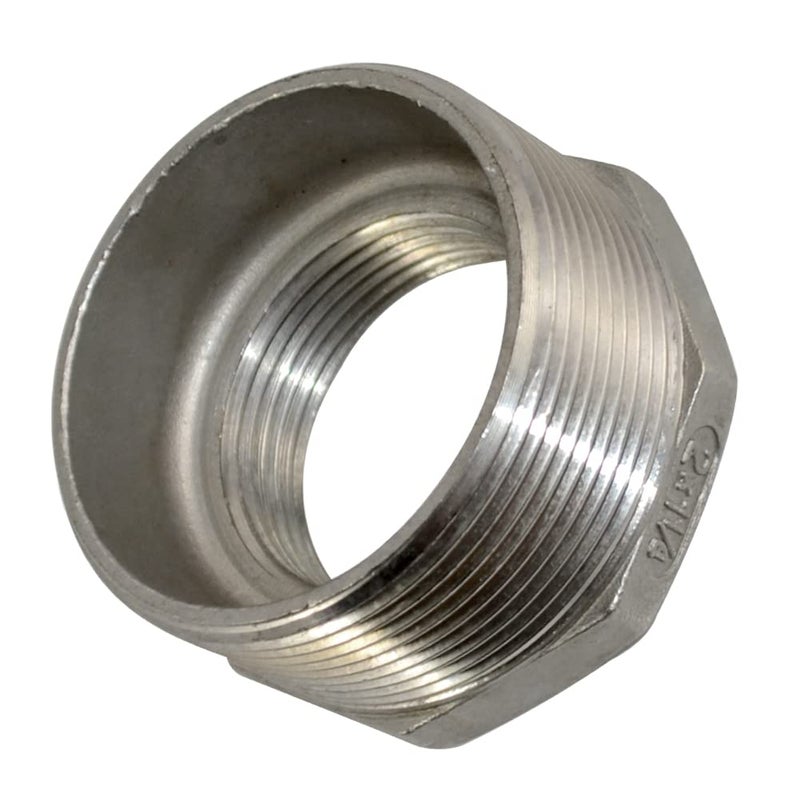 DAN SPEED 2" Male x 1-1/4" Female Thread Reducer Bushing Pipe Fitting, Adapter, Stainless steel SS 304 NPT (2" Male x 1-1/4" Female) - Image 2